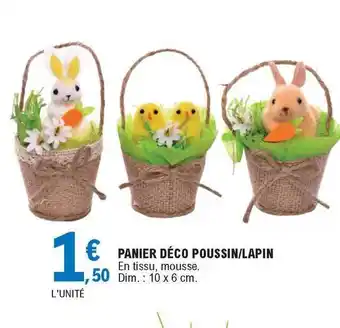 E.Leclerc Panier Déco Poussin-lapin offre
