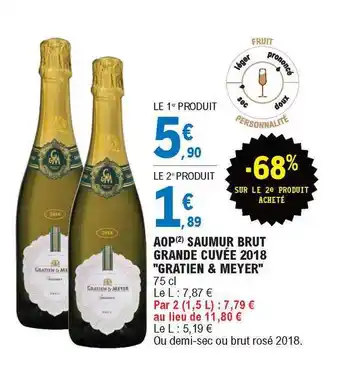 E.Leclerc Aop Saumur Brut Grande Cuvée 2018 offre