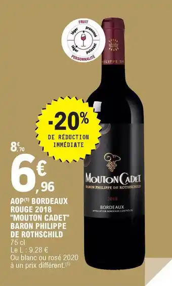 E.Leclerc Aop Bordeaux Rouge 2018 offre