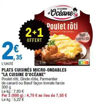 E.Leclerc Plats Cuisinés Micro-ondables offre