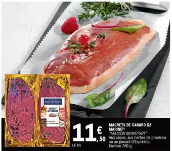 E.Leclerc Magrets De Canard X2 Mariné offre