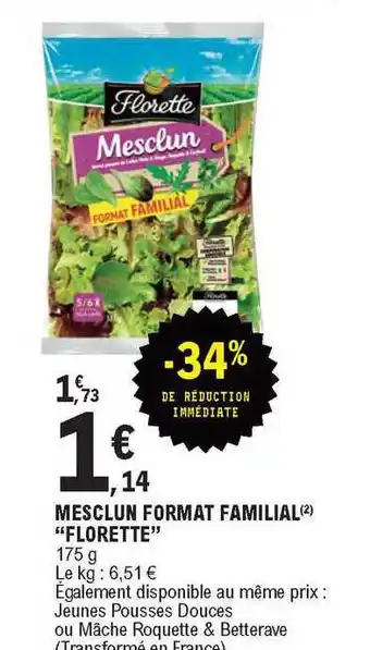 E.Leclerc Mesclun Format Familial offre