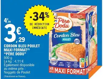 E.Leclerc Cordon Bleu Poulet Maxi Format  offre