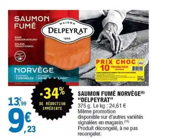 E.Leclerc Saumon Fumé Norvège  offre