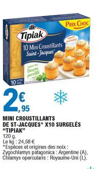 E.Leclerc Mini Croustillants De St-jacques X10 Surgelés offre