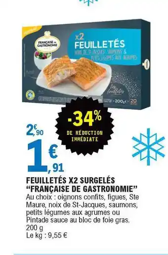 E.Leclerc Feuilletés X2 Surgelés offre