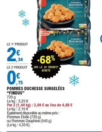 E.Leclerc Pommes Duchesse Surgelées offre