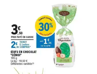E.Leclerc Oeufs En Chocolat offre