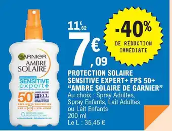 E.Leclerc Protection Solaire Sensitive Expert + Fps 50+ offre