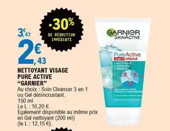 E.Leclerc Nettoyant Visage Pure Active offre