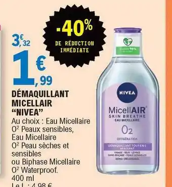 E.Leclerc Démaquillant Micellaire offre