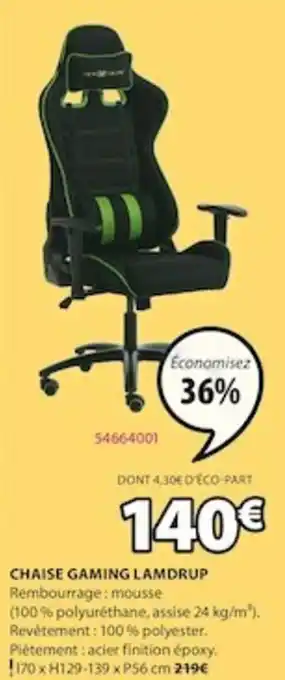 JYSK Chaise Gaming Lamdrup offre