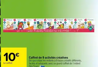 Carrefour Coffret De 9 Activités Créatives offre
