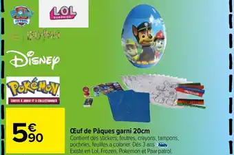 Carrefour Œuf De Paques Garni 20cm offre