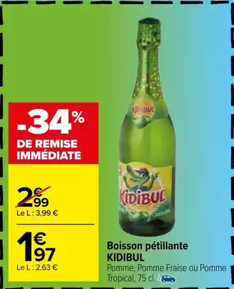 Carrefour Boisson Pétillante Kidibul offre
