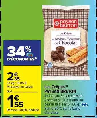 Carrefour Les Crepes Paysan Breton offre