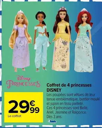 Carrefour Coffret De 4 Princesses Disney offre
