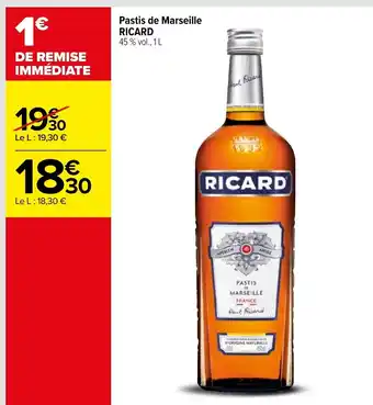 Carrefour Pastis De Marseille Ricard offre