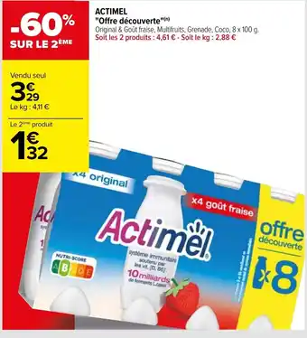 Carrefour Actimel "Offre D'ecourte offre