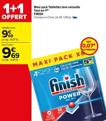 Maxi Pack Tablettes Lave-Vaisselle Tout-en-1 Finish