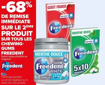 Carrefour Sur Tous Les Chewing Gums Freedent offre