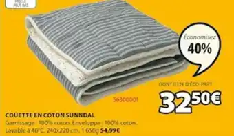 JYSK Couette En Coton Sunndal offre