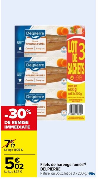Carrefour Filets De Harengs Fumés Delpierre offre