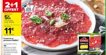Carrefour Carpaccio Au Parmesan Charal offre