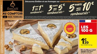 Carrefour Brie DE Meaux A.O,P André Collet offre