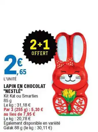 E.Leclerc Lapin En Chocolat offre