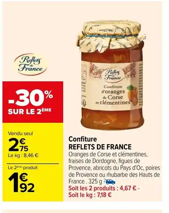 Carrefour Confiture reflets de france offre