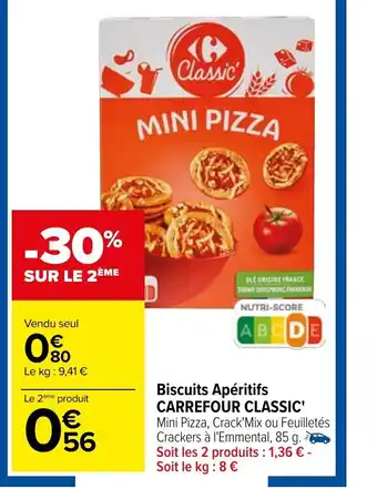 Carrefour Biscuits aperitifs carrefour classic offre