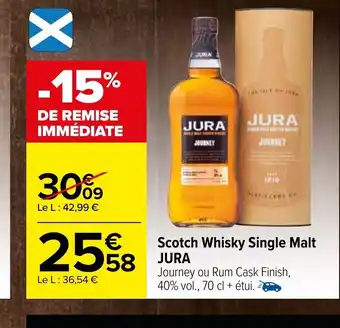 Carrefour Scotch whisky single malt jura offre