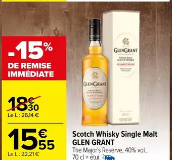 Carrefour Glen grant scotch whisky single malt offre