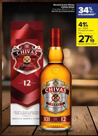 Blended scotch whisky chivas regal