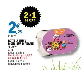 E.Leclerc Boîte à Oeufs Monsieur Madame offre