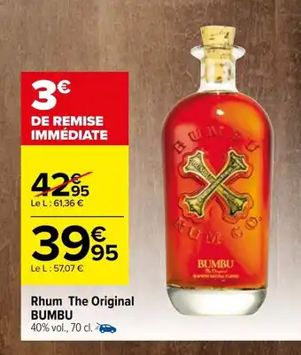 Carrefour Rhum the original bumbu offre