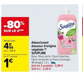 Adoucissant douceur d'origine vegetale soupline