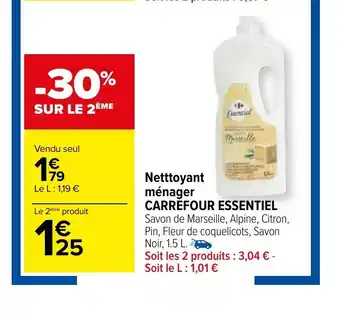 Carrefour Nettoyant menager carrefour essentiel offre