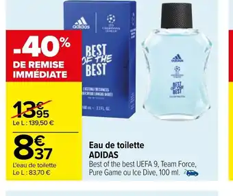 Carrefour Eau de toilette adidas offre