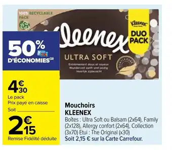 Mouchoirs kleenex