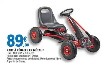 E.Leclerc Kart à Pédales En Métal offre