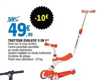 E.Leclerc Trotteur évolutif 5 En 1 offre