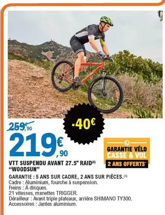 E.Leclerc Vtt Suspendu Avant 27.5 offre