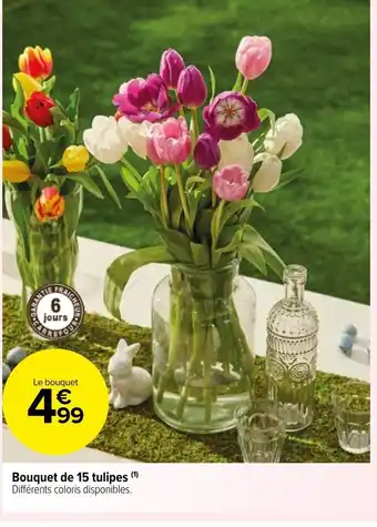 Bouquet de 15 tulipes