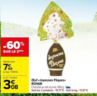 Oeuf joyeuses paques rohan