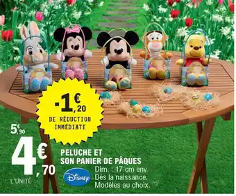E.Leclerc Peluche Et Son Panier De Pâques offre
