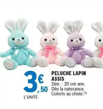 E.Leclerc Peluche Lapin Assis offre