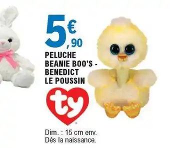 E.Leclerc Peluche Beanie Boo's - Benedict Le Poussin offre