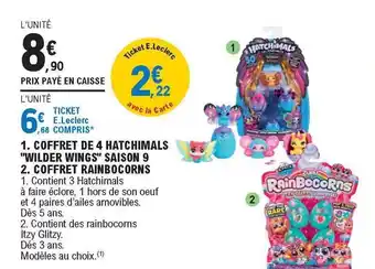 E.Leclerc Coffret De 4 Hatchimals  offre